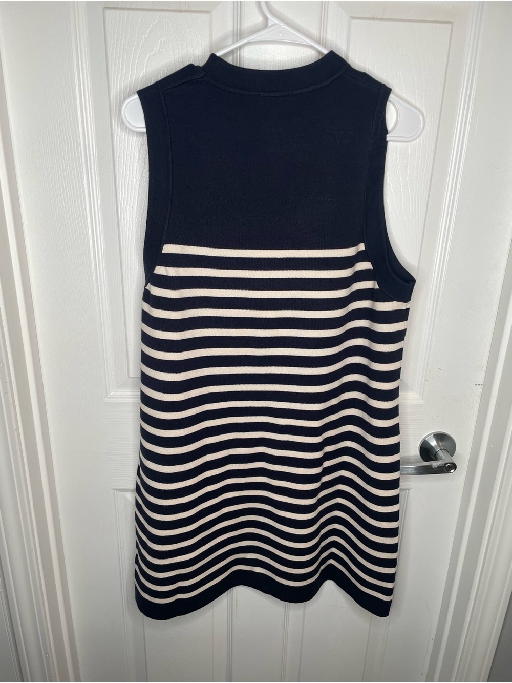 Tuckernuck Navy and White Stripe Knit Marie Dress Nautical Old Money Stretch XL - Picture 4 of 9